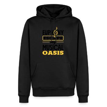 Emotional Zen Escape Relaxation Focus Music Lover - Men’s Premium Organic Hoodie - black - Front - Nico (187cm)