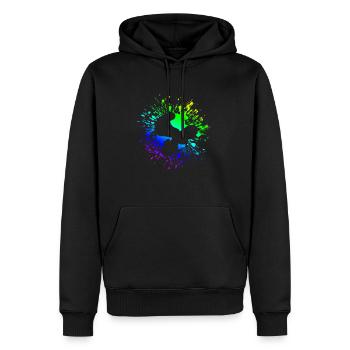 BMX Farbe Fahrrad Fans Rad Biker BMX Fahradfahrer - Männer Premium Bio Hoodie - Schwarz - Vorne - Nico (187cm)