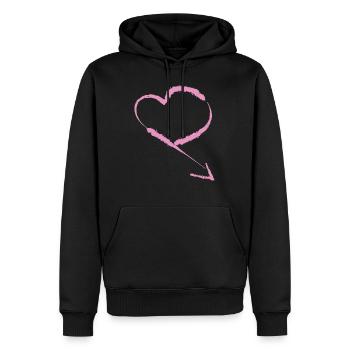 Valentinstag, ich liebe dich am - Männer Premium Bio Hoodie - Schwarz - Vorne - Nico (187cm)