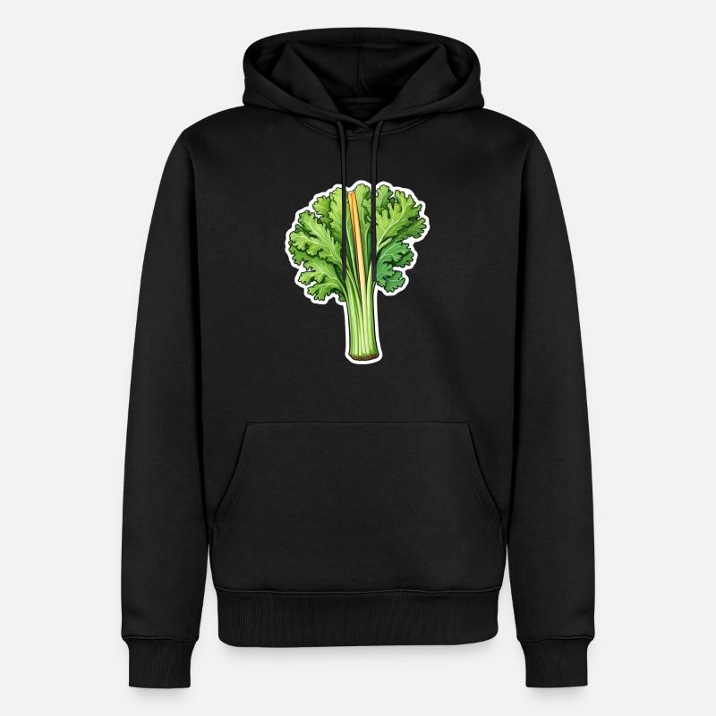 Stangensellerie oder Staudensellerie - Männer Premium Bio Hoodie - Schwarz