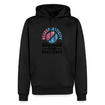 Unlock Your Brain's Potential Neuroplasticity - Männer Premium Bio Hoodie - Schwarz - Vorne - Nico (187cm)