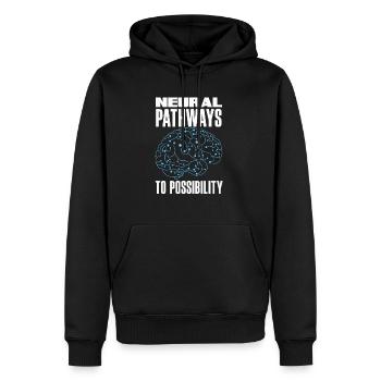 Unlock Your Brain's Potential Neuroplasticity - Männer Premium Bio Hoodie - Schwarz - Vorne - Nico (187cm)