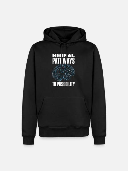 Unlock Your Brain's Potential Neuroplasticity - Men’s Premium Organic Hoodie - black