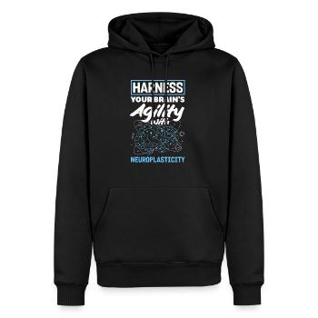 Unlock Your Brain's Potential Neuroplasticity - Männer Premium Bio Hoodie - Schwarz - Vorne - Nico (187cm)