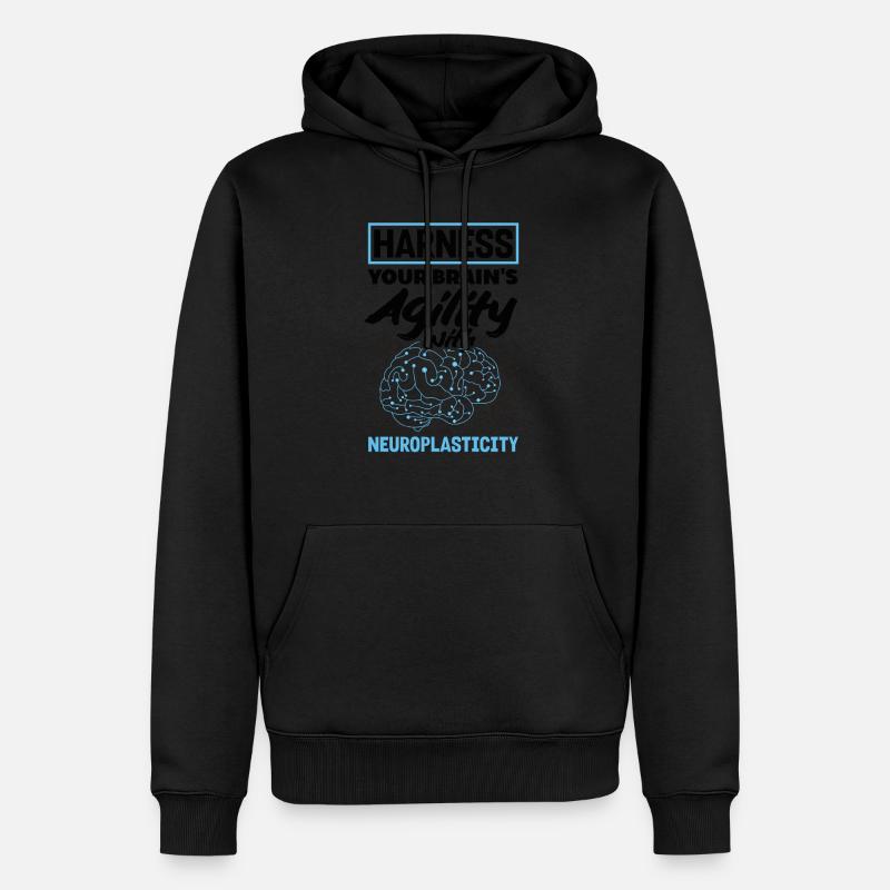 Unlock Your Brain's Potential Neuroplasticity - Männer Premium Bio Hoodie - Schwarz