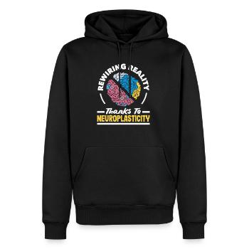Unlock Your Brain's Potential Neuroplasticity - Männer Premium Bio Hoodie - Schwarz - Vorne - Nico (187cm)