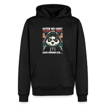 Bonjour? Glace très mince Sarcastique - Sweat à capuche Premium bio Homme - noir - Devant - Nico (187cm)