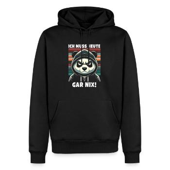 Je n’ai rien à faire aujourd’hui ! Crème glacée sarcastique - Sweat à capuche Premium bio Homme - noir - Devant - Nico (187cm)