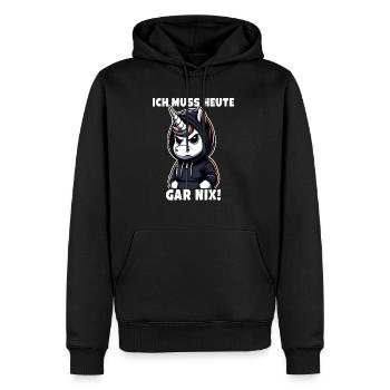 Je n’ai rien de sarcastique aujourd’hui - Sweat à capuche Premium bio Homme - noir - Devant - Nico (187cm)