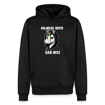 Je n’ai rien de sarcastique aujourd’hui - Sweat à capuche Premium bio Homme - noir - Devant - Nico (187cm)