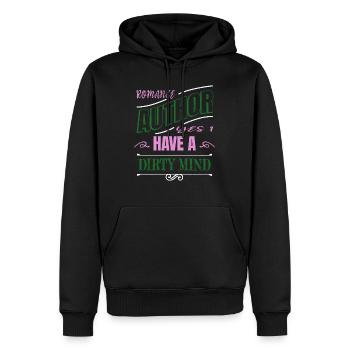 present idea blog creativewriting author bookworm - Männer Premium Bio Hoodie - Schwarz - Vorne - Nico (187cm)