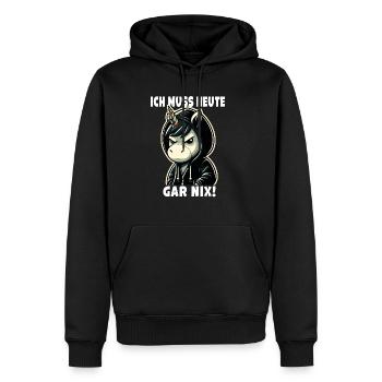Je n’ai rien de sarcastique aujourd’hui - Sweat à capuche Premium bio Homme - noir - Devant - Nico (187cm)
