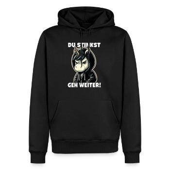 Du stinkst Geh weiter Sarkastisches - Männer Premium Bio Hoodie - Schwarz - Vorne - Nico (187cm)
