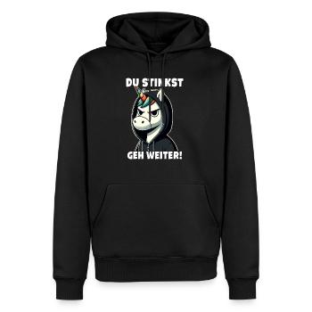 Du stinkst Geh weiter Sarkastisches - Männer Premium Bio Hoodie - Schwarz - Vorne - Nico (187cm)