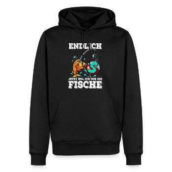 5 Geburtstag Angler Angeln - Männer Premium Bio Hoodie - Schwarz - Vorne - Nico (187cm)