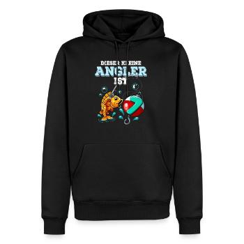 7e anniversaire pêcheur à la ligne - Sweat à capuche Premium bio Homme - noir - Devant - Nico (187cm)