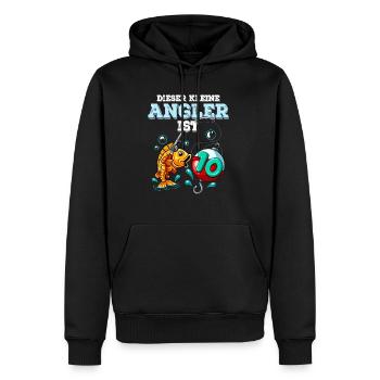 10e anniversaire pêche à la ligne - Sweat à capuche Premium bio Homme - noir - Devant - Nico (187cm)