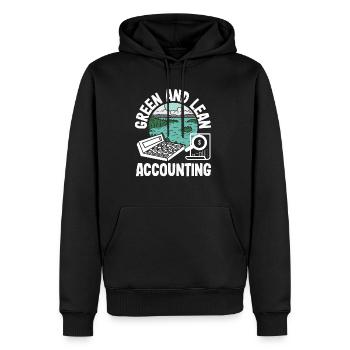 Green And Lean Accounting Eco-Friendly Accountant - Männer Premium Bio Hoodie - Schwarz - Vorne - Nico (187cm)