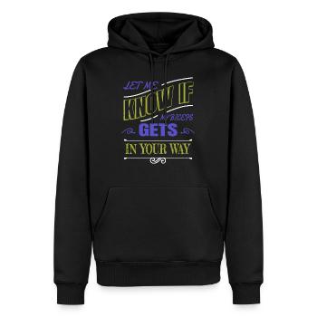 quote joke volleyball sport love churrascada - Männer Premium Bio Hoodie - Schwarz - Vorne - Nico (187cm)