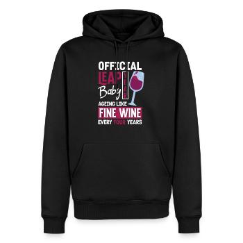Official Leap Year Baby Fine Wine Birthday - Männer Premium Bio Hoodie - Schwarz - Vorne - Nico (187cm)