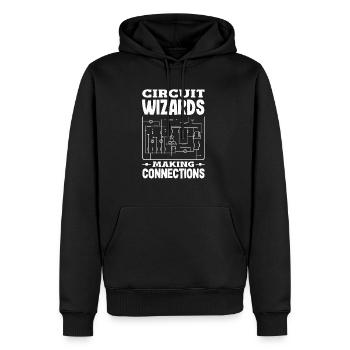 Circuit Wizards Expert Electrician Making - Männer Premium Bio Hoodie - Schwarz - Vorne - Nico (187cm)