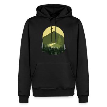Wonderful Of Nature - Men’s Premium Organic Hoodie - black - Front - Nico (187cm)