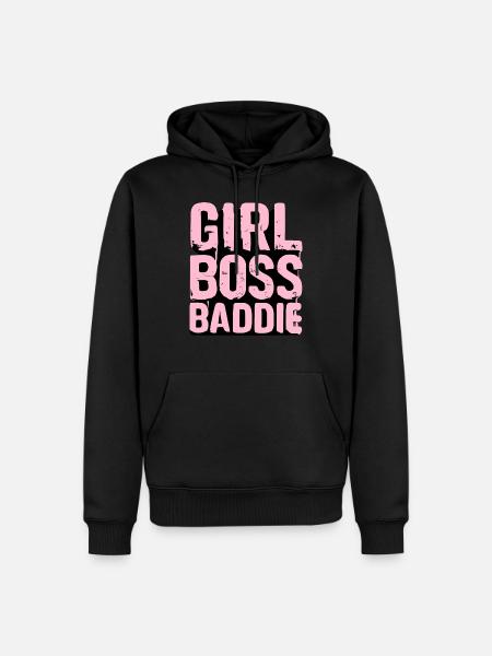 MÄDCHEN BÖSEWICHT - Männer Premium Bio Hoodie - Schwarz
