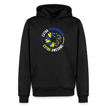 Love Doesn't Count Chromosomes Down Syndrome - Männer Premium Bio Hoodie - Schwarz - Vorne - Nico (187cm)