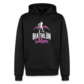 Biathlon Mom Lover Wintersport Biathlet Mama Bergl - Männer Premium Bio Hoodie - Schwarz - Vorne - Nico (187cm)