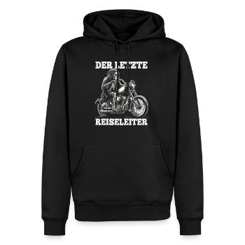 Skeleton Biker Le dernier guide touristique Fan de moto - Sweat à capuche Premium bio Homme - noir - Devant - Nico (187cm)