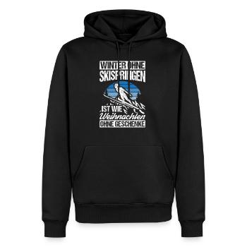 L’hiver sans saut à ski, c’est comme Noël sans saut à ski - Sweat à capuche Premium bio Homme - noir - Devant - Nico (187cm)