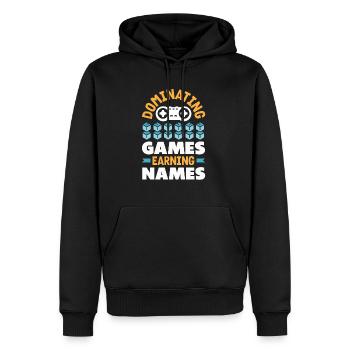 Cryptocurrency Rewards Gaming Blockchain Gamer - Men’s Premium Organic Hoodie - black - Front - Nico (187cm)