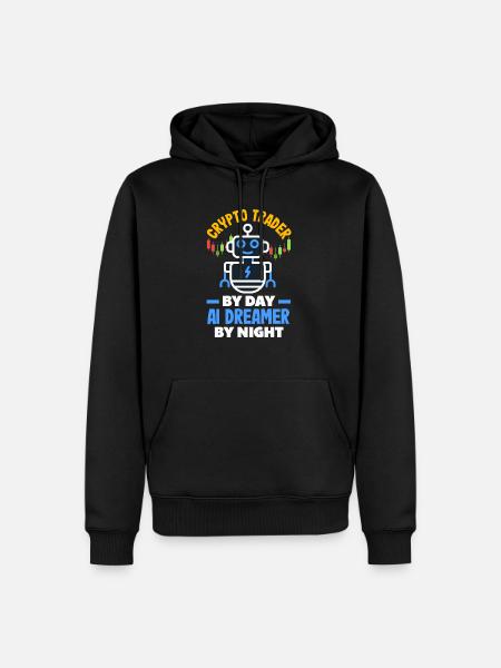 Cryptocurrency AI & Crypto Enthusiast Blockchain - Men’s Premium Organic Hoodie - black