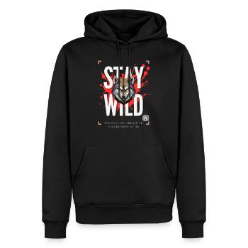 stay wild motivated - Männer Premium Bio Hoodie - Schwarz - Vorne - Nico (187cm)