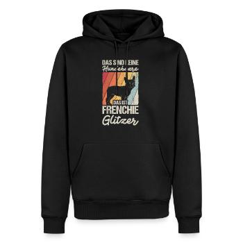 Frenchie Dog Fan Propriétaire de chien Dog Walking H - Sweat à capuche Premium bio Homme - noir - Devant - Nico (187cm)