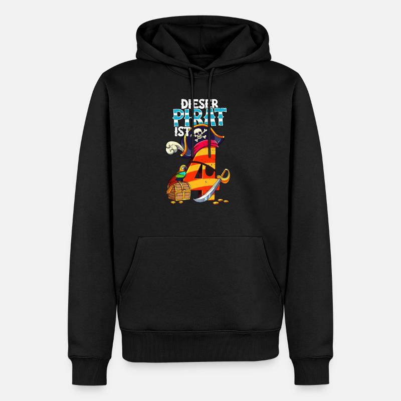 4e anniversaire Pirates - Sweat à capuche Premium bio Homme - noir