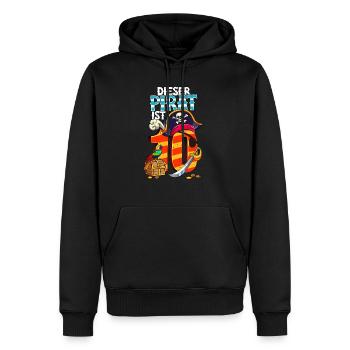 10th Birthday Pirates - Men’s Premium Organic Hoodie - black - Front - Nico (187cm)