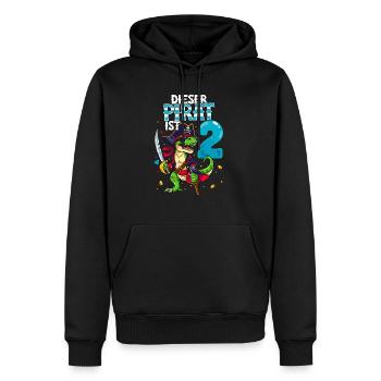 2nd Birthday Pirates - Men’s Premium Organic Hoodie - black - Front - Nico (187cm)