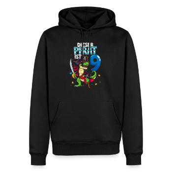 9th Birthday Pirates - Men’s Premium Organic Hoodie - black - Front - Nico (187cm)