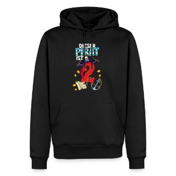 2nd Birthday Pirates - Men’s Premium Organic Hoodie - black - Front - Nico (187cm)