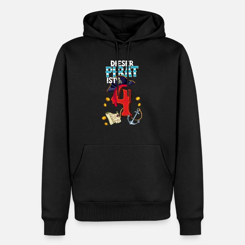4e anniversaire Pirates - Sweat à capuche Premium bio Homme - noir