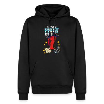 7th Birthday Pirates - Men’s Premium Organic Hoodie - black - Front - Nico (187cm)
