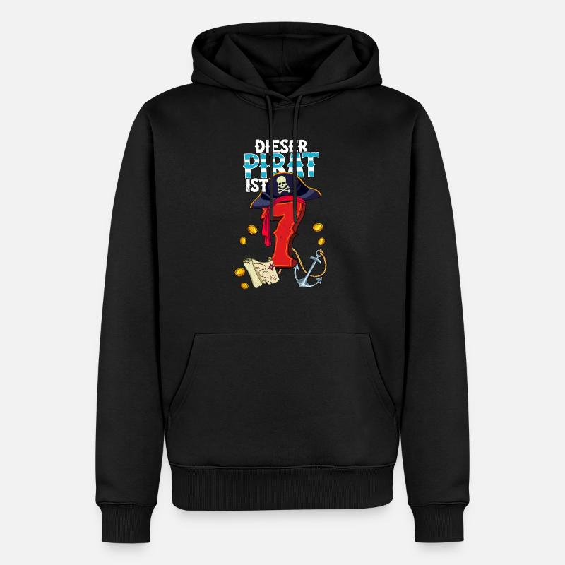 7e anniversaire Pirates - Sweat à capuche Premium bio Homme - noir