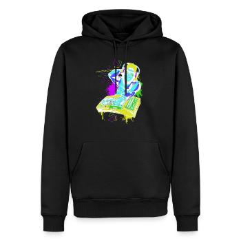 DJ Monkey Musique Party Fun Lunettes De Soleil Fun Dancing C - Sweat à capuche Premium bio Homme - noir - Devant - Nico (187cm)