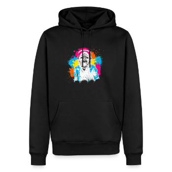 DJ Monkey Musique Party Fun Lunettes De Soleil Fun Dancing C - Sweat à capuche Premium bio Homme - noir - Devant - Nico (187cm)