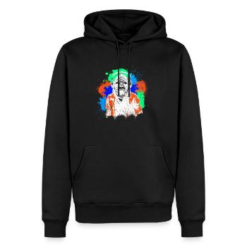 DJ Monkey Music Party Fun Sunglasses Monkey Headph - Männer Premium Bio Hoodie - Schwarz - Vorne - Nico (187cm)
