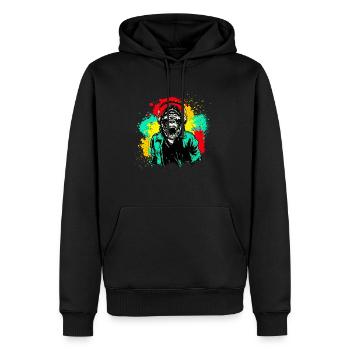 DJ Monkey Musique Party Fun Lunettes De Soleil Fun Dancing C - Sweat à capuche Premium bio Homme - noir - Devant - Nico (187cm)