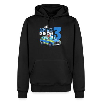 3ème anniversaire Police Police voiture 3 ans - Sweat à capuche Premium bio Homme - noir - Devant - Nico (187cm)
