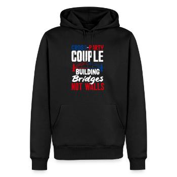 United In Love Unity Patriotic American - Männer Premium Bio Hoodie - Schwarz - Vorne - Nico (187cm)