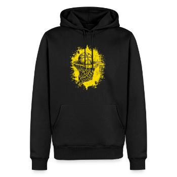 Dunking Basket-ball Joueur Layup Cadeau Se prélasser - Sweat à capuche Premium bio Homme - noir - Devant - Nico (187cm)